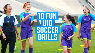 10 Best U10 Soccer Drills  Fun Soccer Drills for Kids [upl. by Proudlove]