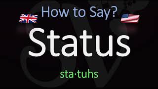 How to Pronounce Status American  British English Pronunciation [upl. by Htidirrem887]