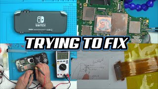 Trying to FIX Nintendo Switch Lite BACKLIGHT FAULT Black Screen [upl. by Holman]