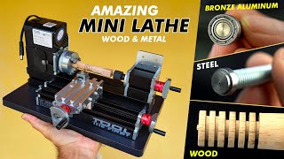 INCREDIBLE MINI LATHE that fits in one hand  METALS WOOD PLASTIC and more [upl. by Anrahc]