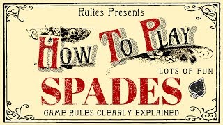 How to Play Spades with 4 people for beginners [upl. by Airuam]