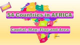 Africa Continent Countries and their capitals  Africa countries Capital Map Flag and Geography [upl. by Horlacher37]