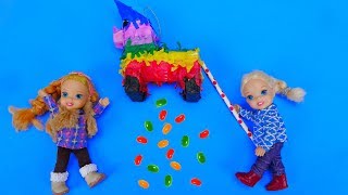 Elsa and Anna toddlers birthday party and pinata [upl. by Nohj]