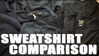 Gildan Jerzees Hanes Champion  Sweatshirt Comparison [upl. by Ramej]