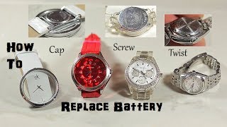 How To Replace Change Watch Battery [upl. by Grefer335]