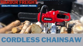 Bauer 10 in Cordless Chainsaw Review  Worth It Harbor Freight [upl. by Aneri]