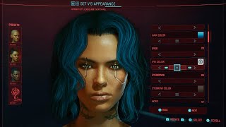 Cyberpunk 2077 Pretty Hot Female Character Customization  Female V Character Creation [upl. by Thomasa]