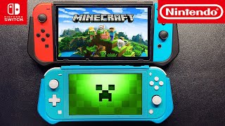 Minecraft  Nintendo Switch Vs Nintendo Switch Lite  Gameplay [upl. by Nesnej]