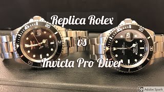 Replica vs Invicta Pro Diver [upl. by Nyrac432]