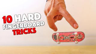 10 HARD FINGERBOARD TRICKS [upl. by Hancock556]