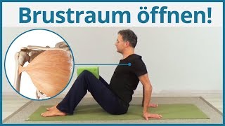 Brustraum öffnen  3 YogaÜbungen Schulteröffnung [upl. by Stockwell]