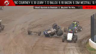 USAC National Sprint Feature Highlights  Eldora Speedway 51218 [upl. by Nevsa]