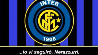 Inno Inter  Pazza Inter Amala Testo  Himno del Inter de Milan Letra [upl. by Kathlin]