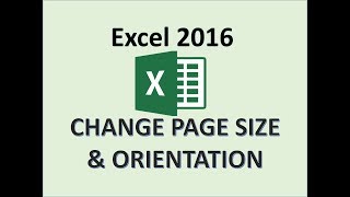 Excel 2016  Landscape Orientation  How to Change Page Layout Add Paper Size Tutorial in Worksheet [upl. by Atalayah]