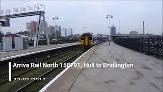 Northern Railway 158791 Hull to Bridlington  13012018 [upl. by Ursuline872]