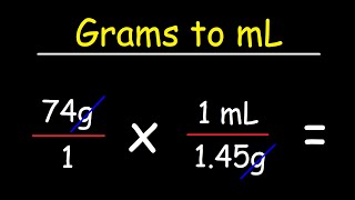 How To Convert Grams to Milliliters  g to mL [upl. by Mat]