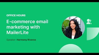 ECommerce email marketing with MailerLite [upl. by Alamat]