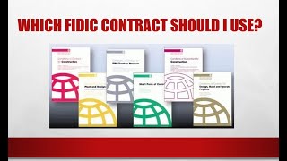 FIDIC Suite of Contracts Different types of FIDIC Contracts [upl. by Ayhdnas]