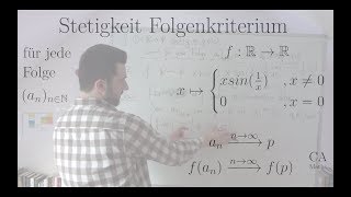 Folgenkriterium Stetigkeit Aufgabe xsin1x Beweis Analysis [upl. by Sly]