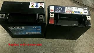 Replace and location auxiliary battery on Mercedes A class W176 [upl. by Annirok]