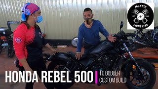 Honda Rebel 500 I Bobber Custom Build [upl. by Nylteak]