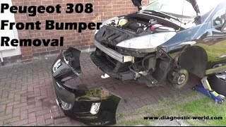 Peugeot 308 Front Bumper Removal Guide [upl. by Yruy]