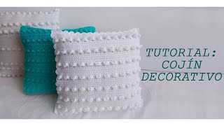 TUTORIAL COJIN DECORATIVO A CROCHET 2  MANUALIDADES JULIA [upl. by Crudden340]