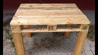 Pallet Table easy to make DIY [upl. by Xonk]