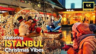 4K Walking Tour Istanbul Christmas Market 2024 Zorlu Center  Luxury Shops Istanbul Night Walk [upl. by Bannon329]