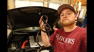 Infiniti G37 Serpentine Belt Replacement [upl. by Annirac361]