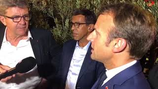 Rencontre entre Emmanuel Macron et JeanLuc Mélenchon sur le Vieux Port de Marseille [upl. by Burnside]