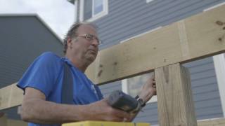 How to Build a Deck Setting the Rim Joists 4 [upl. by Andrel]