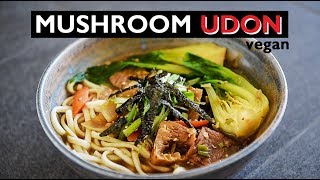 FAST Udon Noodles Recipe  EASY VEGAN RECIPES [upl. by Ozne]