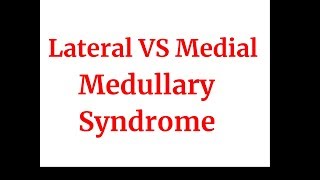 Lateral VS medial medullary syndrome [upl. by Noiraa]