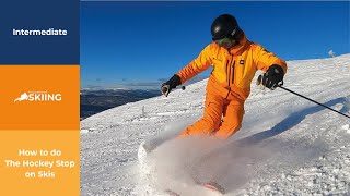 How to do The Hockey Stop on Skis WITH BONUS TIP [upl. by Natsirt]