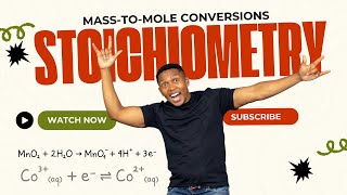 Chemistry  Stoichiometry  MasstoMole conversions [upl. by Yeknarf]