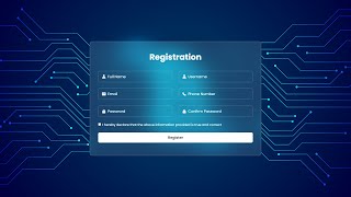 Registration Form in HTML amp CSS [upl. by Ithnan968]