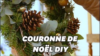 Pour votre couronne de Noël voici le plus simple et rapide des DIY [upl. by Julienne]