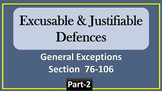 Excusable Defences amp Justifiable Defences of IPC  General Exceptions of IPC  Legal Vantage [upl. by Collete982]