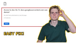 EASY FIX Access Denied Google Drive  Unauthorized 403 Error [upl. by Seif]