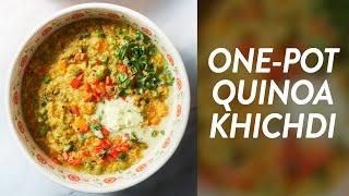 OnePot Quinoa Khichdi  DELICIOUS Vegan LunchDinner In 40 Minutes [upl. by Chalmers2]