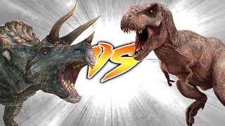 Triceratops VS Trex Who Would Win [upl. by Ellenyl578]