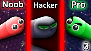 NOOB vs PRO vs HACKER in Slitherio 3 [upl. by Gnot]