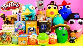 Surprise Play Doh Eggs Kinder Joy Eggs MLP Disney Marvel Star Wars Vinylmations Kidrobot Toys DCTC [upl. by Nnawaj]