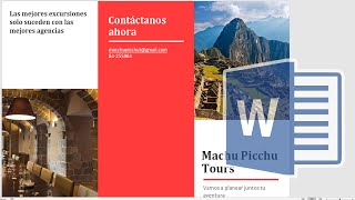 WORD Como HACER un TRIPTICO en WORD 20162019 [upl. by Esinert932]