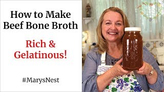 How to Make Rich amp Gelatinous Beef Bone Broth  Bone Broth Recipe [upl. by Eerazed334]