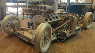 Realistic Working Wooden Car Model [upl. by Gavrah]