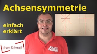 Achsensymmetrie  Spiegelachsen  Spiegelung  Geometrie  Mathematik  Lehrerschmidt [upl. by Hteazile868]