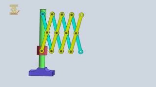 SliderCrank Mechanism With Two Rhombus Linkages [upl. by Maffei604]