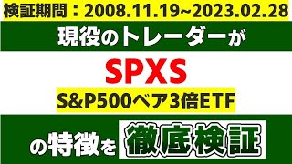 『SPXS（SampP500ベア3倍ETF）』の特徴を現役のトレーダーが徹底検証します。 [upl. by Nilla]